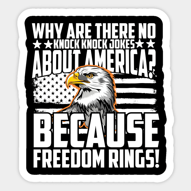 America Freedom Rings Patriotic Sticker by thingsandthings